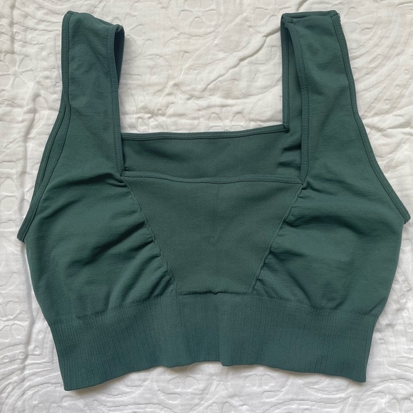 Free People Movement Good Karma Square Neck Crop Top in Spruced Up Size XL NWOT - Picture 8 of 11